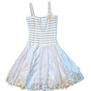 Oscar De La Renta Cruse 2006 collection embroidered cotton and lace dress